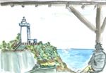 水彩画/安乗岬にて